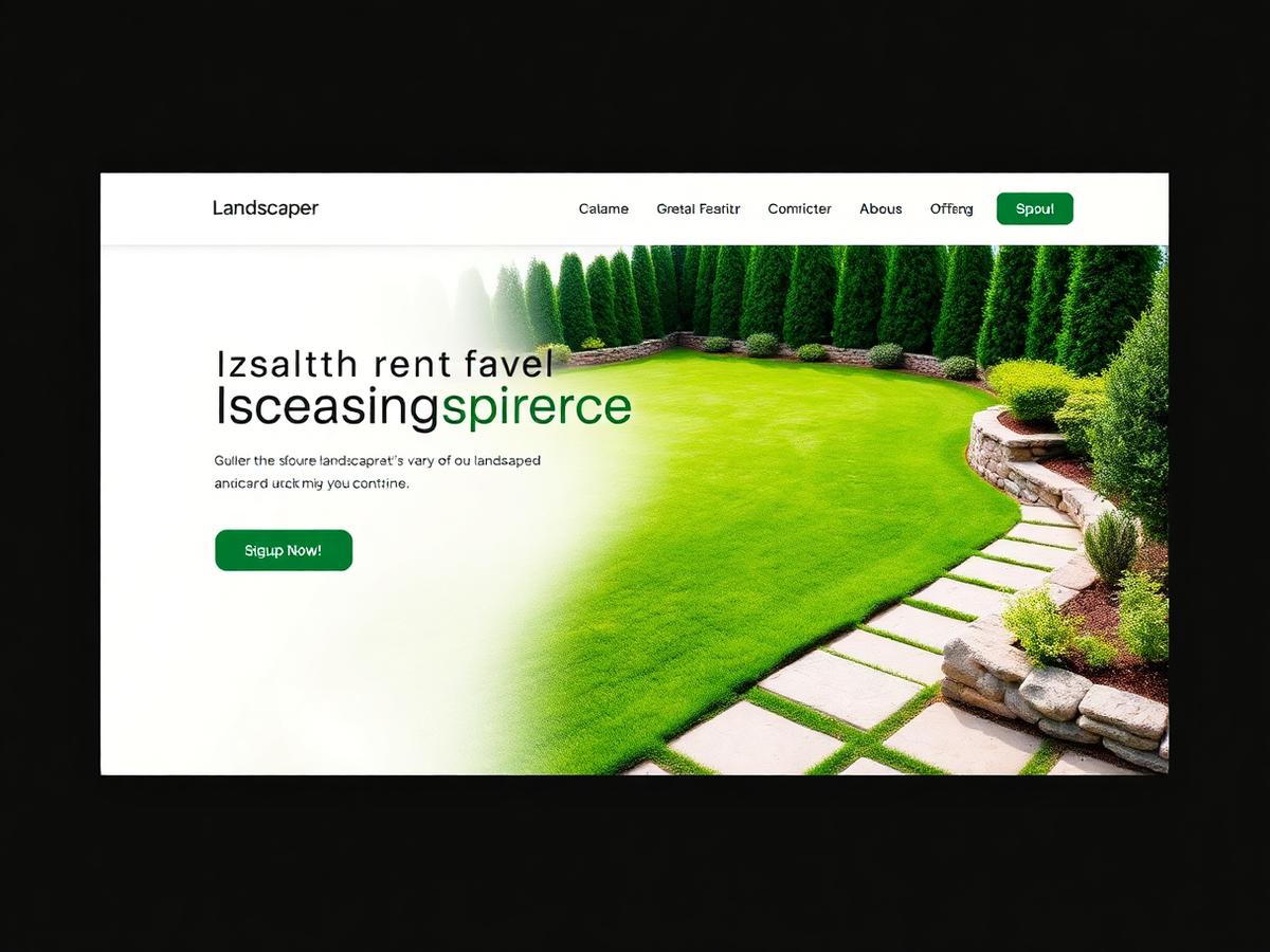 Evergrove Landscaping website mockup